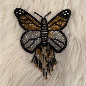 BEADED HAIR CLIP HANDMADE ? GOLD & SILVER NoTAGS